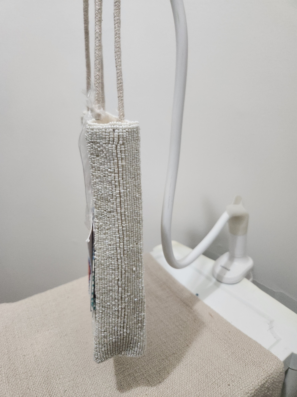 Embellished Cream Beaded Shoulder Bag! - Picture 3 of 8